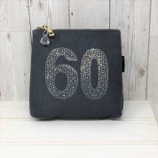 Grey Rhinestone 60th Birthday Bag
